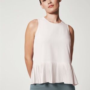 Spanx Yes, Pleats! Tank Top - White Cloud